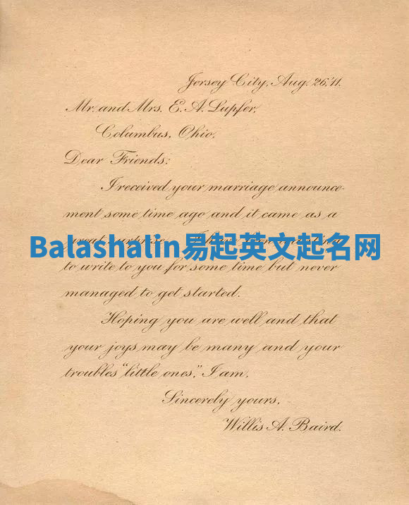 Balashalin易起英文起名网 Balashalin易起英文起名网